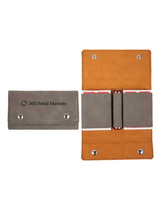 Grey Leatherette Card & Dice Set w/365 Logo