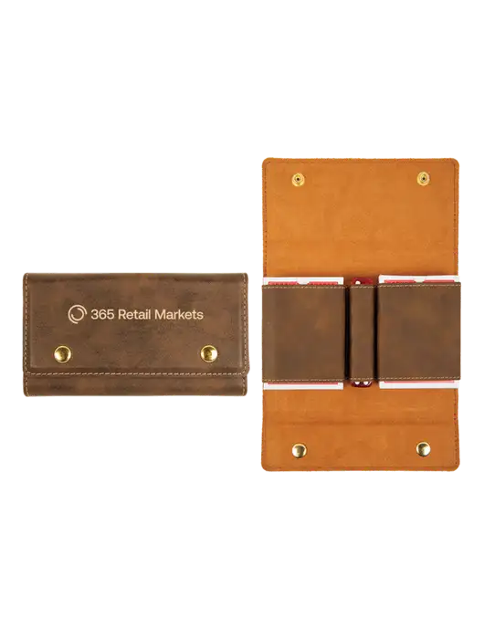 Rustic Leatherette Card & Dice Set w/365 Logo