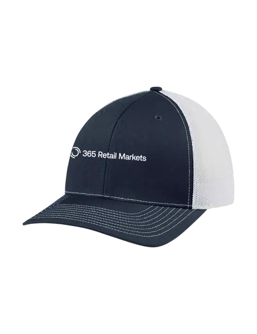 Richardson Adjustable Snapback Original 112 Trucker Cap Navy w/White Mesh w/365 Logo