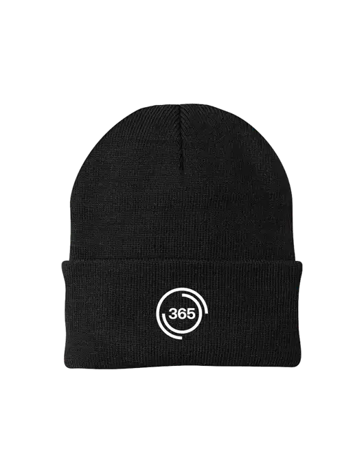 Black Knit Cap w/365 Icon Logo