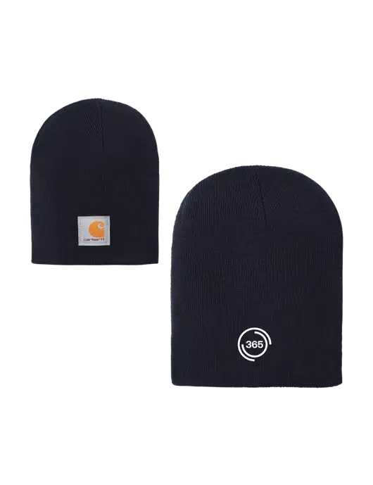 Carhartt Dark Navy Acrylic Knit Hat w/365 Icon Logo