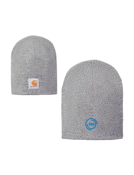 Carhartt Light Grey Heather Acrylic Knit Hat w/365 Icon Logo