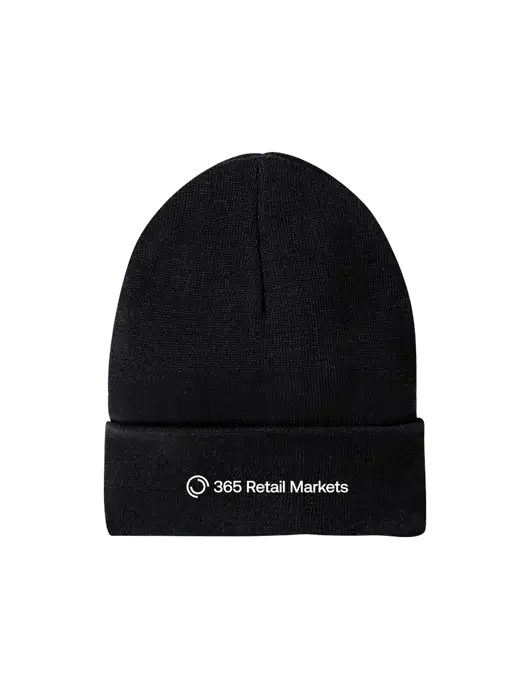 Recycled Black Beanie w/365 Logo