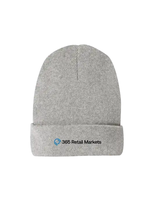 Recycled Light Heather Grey Beanie w/365 Logo