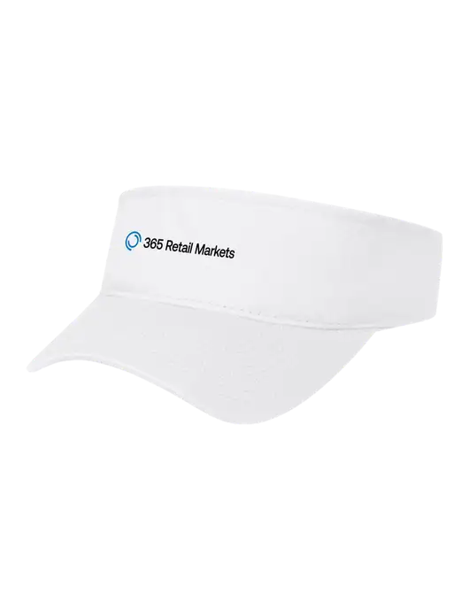 White Cap Visor w/365 Logo