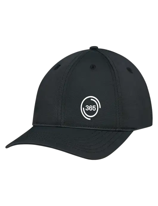Black Nylon Twill Performance Cap w/365 Icon Logo