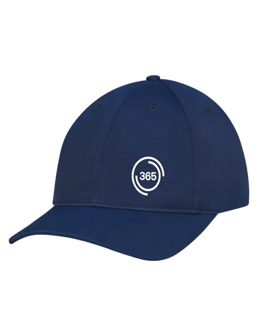Navy Nylon Twill Performance Cap w/365 Icon Logo