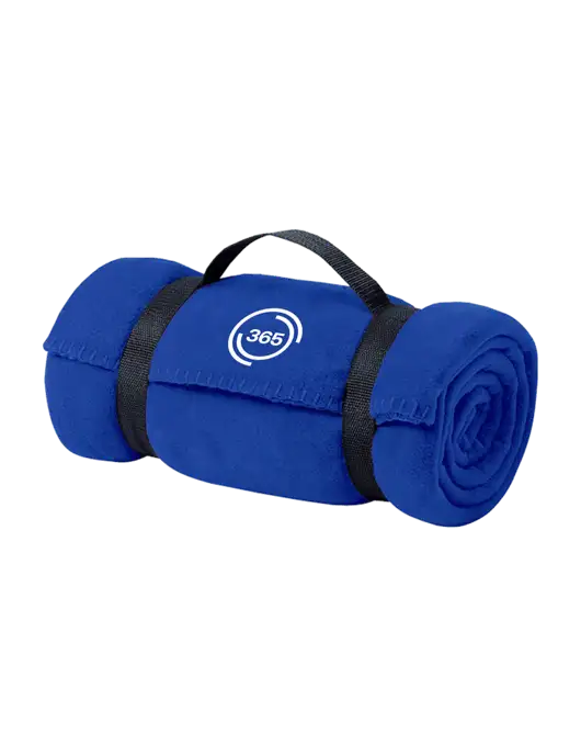 Casual Royal Fleece Blanket With Strap  w/365 Icon Logo
