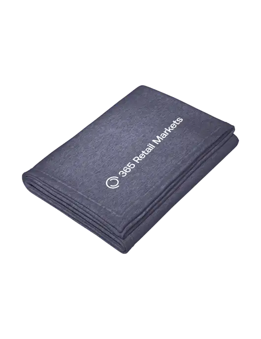 Core Heather Navy Fleece Sweatshirt Blanket w/365 Logo
