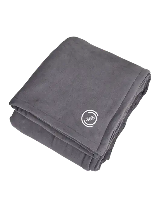 Mountain Lodge Hearth Grey Blanket  w/365 Icon Logo