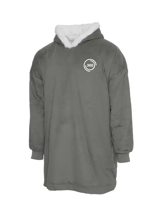 Wearable Lodge Medium Grey Blanket w/365 Icon Logo