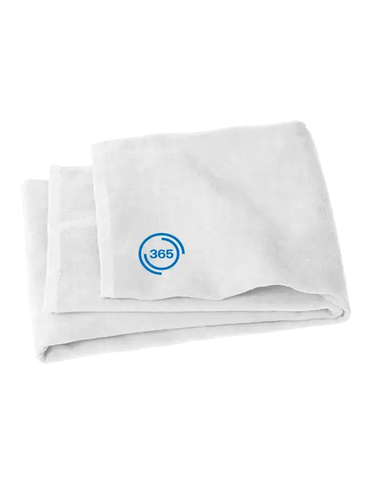White Beach Towel w/365 Icon Logo