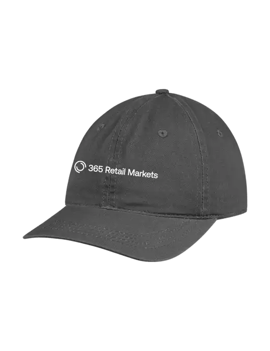 Garment Washed Unstructured Twill Charcoal Cap w/365 Logo