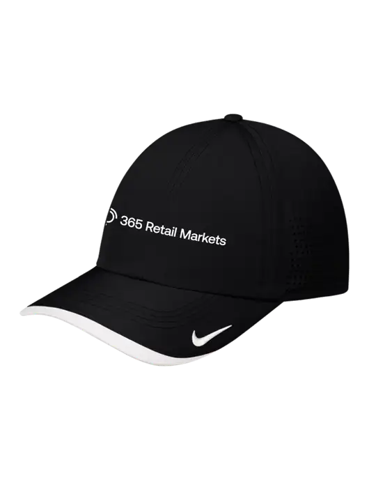 Nike Black/White Dri-FIT Perforated Performance Cap w/365 Logo