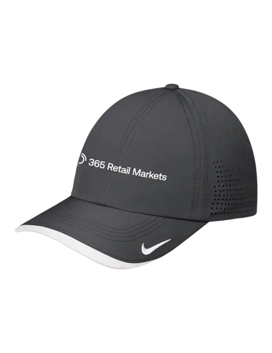 Nike Dark Grey/White Dri-FIT Perforated Performance Cap w/365 Logo
