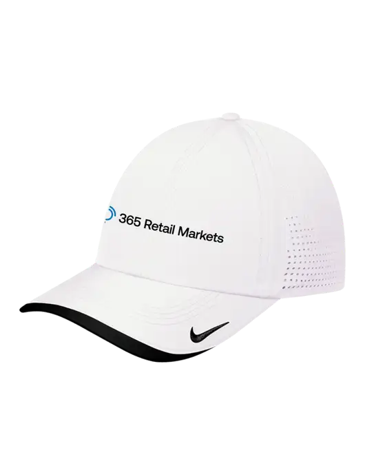 Nike White/Black Dri-FIT Perforated Performance Cap w/365 Logo