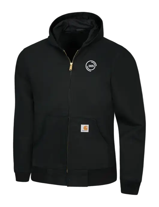 Carhartt Black Thermal Lined Duck Active Jacket w/365 Icon Logo