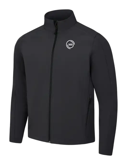 Black Charcoal Heather Core Soft Shell Jacket w/365 Icon Logo