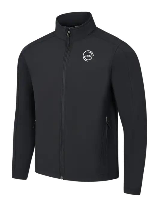 Black Core Soft Shell Jacket w/365 Icon Logo