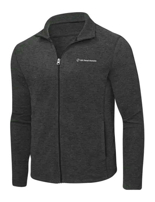 Charcoal Heather Microfleece Full-Zip Jacket w/365 Logo