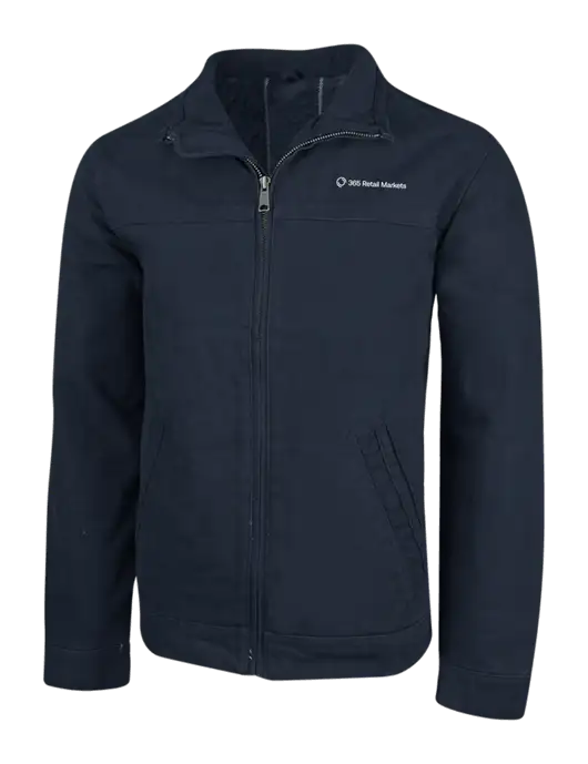 Cornerstone Navy Washed Duck Cloth Flannel Lined Work Jacket w/365 Logo