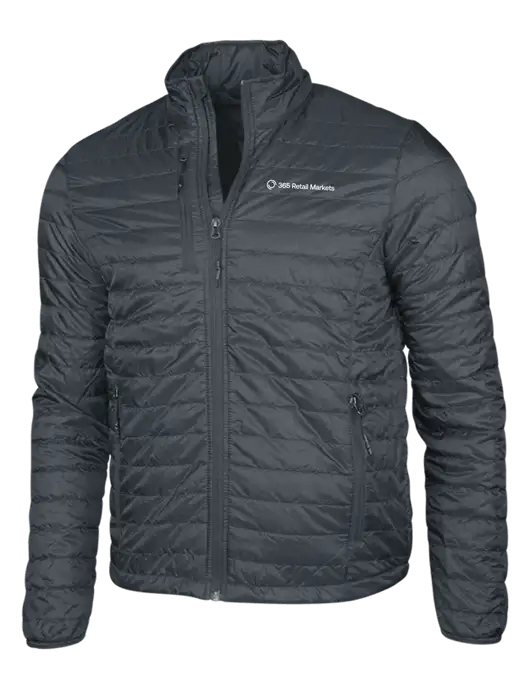 Dark Grey Puffy Packable Jacket w/365 Logo