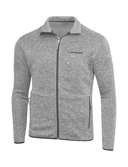 Grey Heather Sweater Fleece Jacket w/365 Logo
