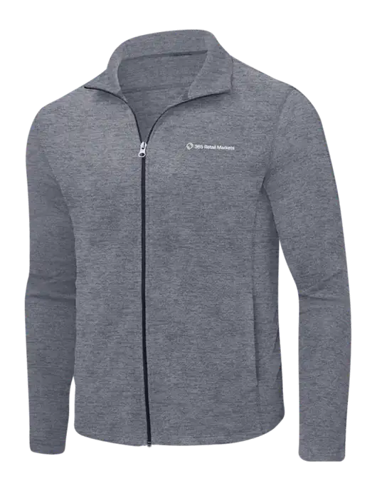 Light Navy Heather Microfleece Full-Zip Jacket w/365 Logo