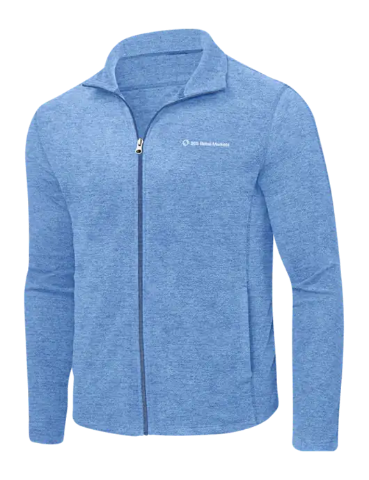 Light Royal Heather Microfleece Full-Zip Jacket w/365 Logo