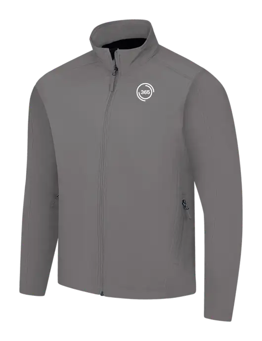 Medium Grey Core Soft Shell Jacket w/365 Icon Logo