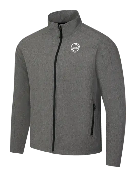 Medium Grey Heather Core Soft Shell Jacket w/365 Icon Logo