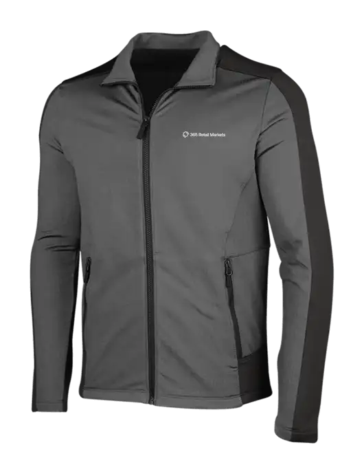 Medium Grey Heather Grid Fleece Jacket w/365 Logo