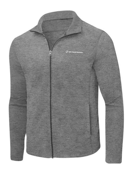 Medium Grey Heather Microfleece Full-Zip Jacket w/365 Logo