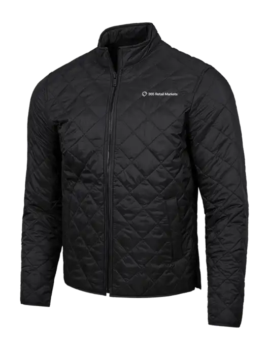 Mercer+Mettle Black Quilted Full-Zip Jacket w/365 Logo