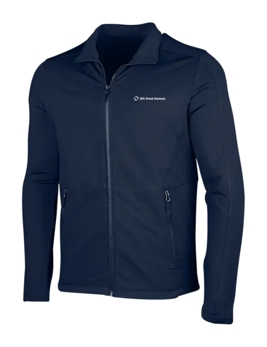 Navy Grid Fleece Jacket w/365 Logo
