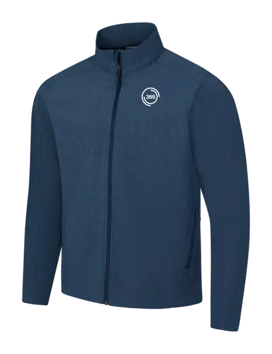 Navy Heather Core Soft Shell Jacket w/365 Icon Logo