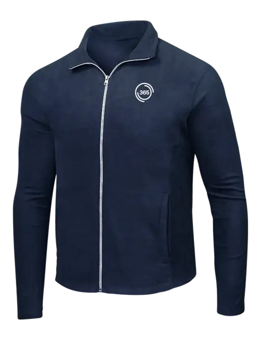 Navy Microfleece Jacket w/365 Icon Logo