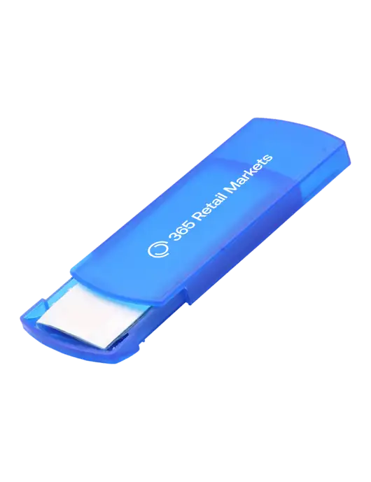 Slide Right Blue Bandage Dispenser w/365 Logo