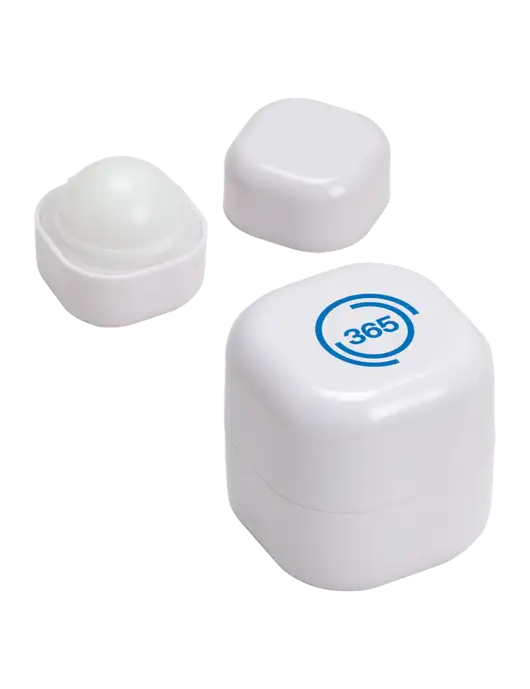 White Chap Cube Vanilla Lip Balm w/365 Icon Logo