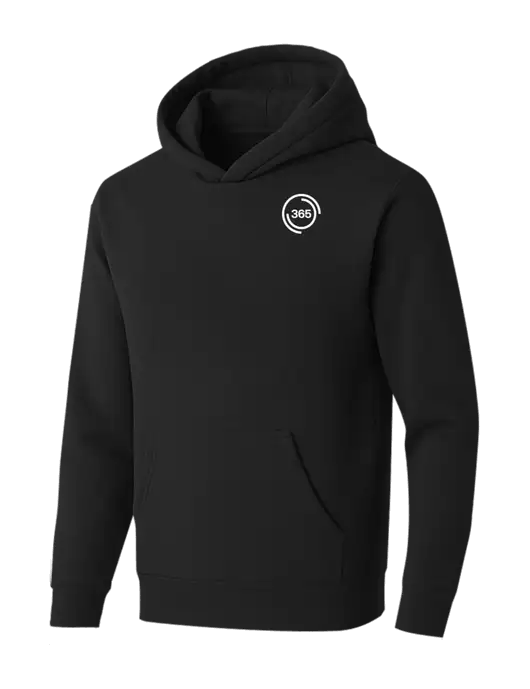 BELLA+CANVAS Black Sponge Fleece Pullover Hoodie w/365 Icon Logo