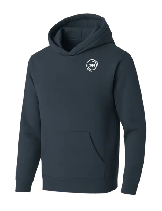 BELLA+CANVAS Dark Grey Sponge Fleece Pullover Hoodie w/365 Icon Logo