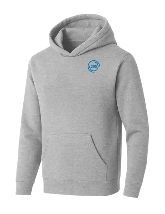 BELLA+CANVAS Light Grey Heather Sponge Fleece Pullover Hoodie w/365 Icon Logo