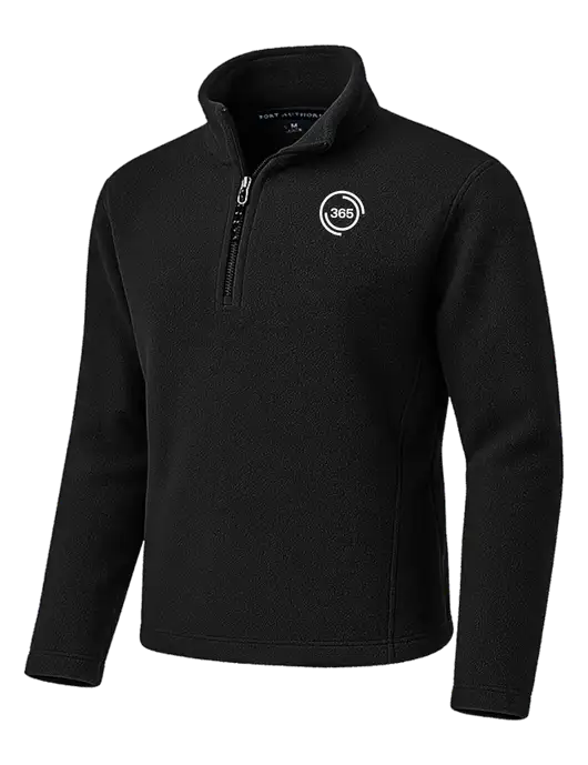 Black Fleece 1/4-Zip Pullover w/365 Icon Logo
