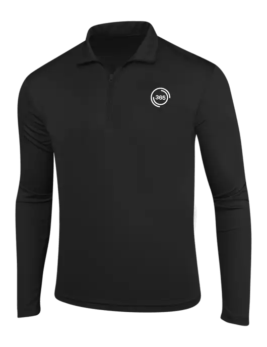 Black PosiCharge Competitor 1/4 Zip Pullover w/365 Icon Logo