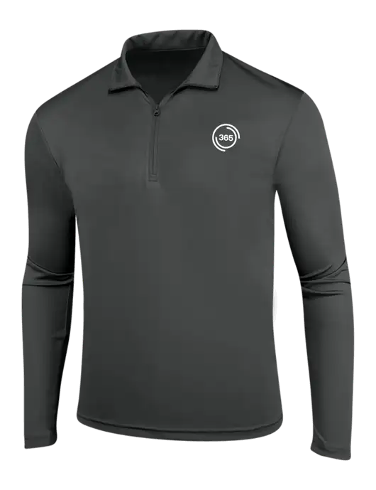 Dark Grey PosiCharge Competitor 1/4 Zip Pullover w/365 Icon Logo