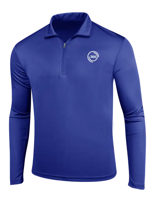 Dark Royal PosiCharge Competitor 1/4 Zip Pullover w/365 Icon Logo