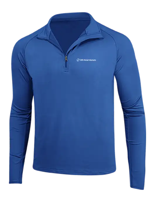 Dark Royal Sport Wick Stretch 1/4 Zip Pullover w/365 Logo