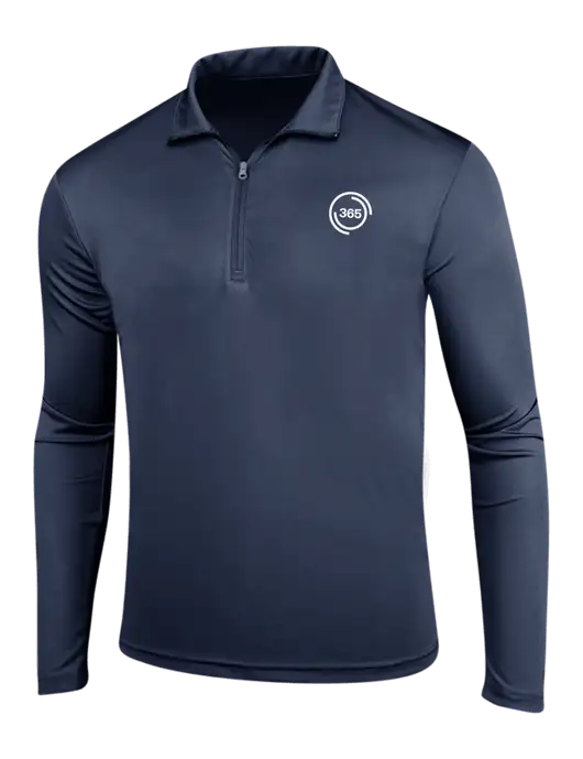 Navy PosiCharge Competitor 1/4 Zip Pullover w/365 Icon Logo