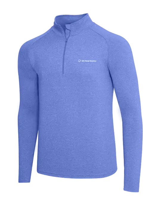 Royal Heather Sport Wick Stretch 1/4 Zip Pullover w/365 Logo