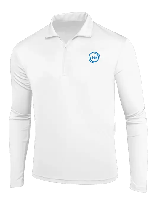 White PosiCharge Competitor 1/4 Zip Pullover w/365 Icon Logo